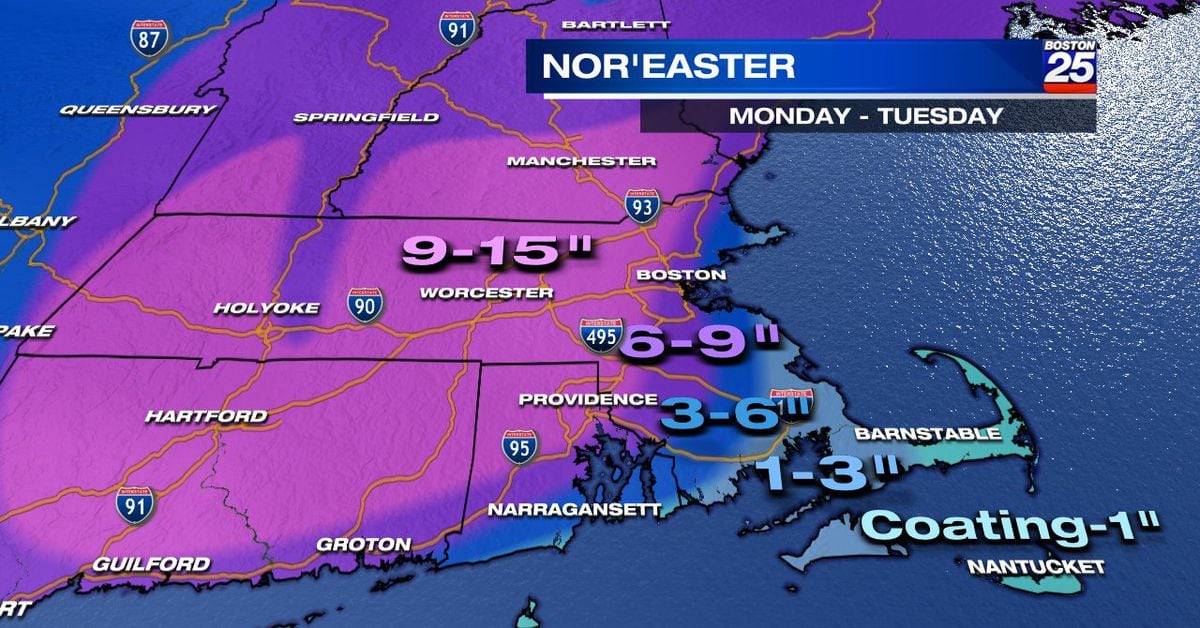 Live winter storm updates: Boston declares snow emergency, BPS to go remote Monday & Tuesday - Boston 25 News