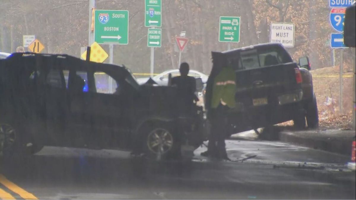 Three people taken to hospital after twovehicle crash in Andover