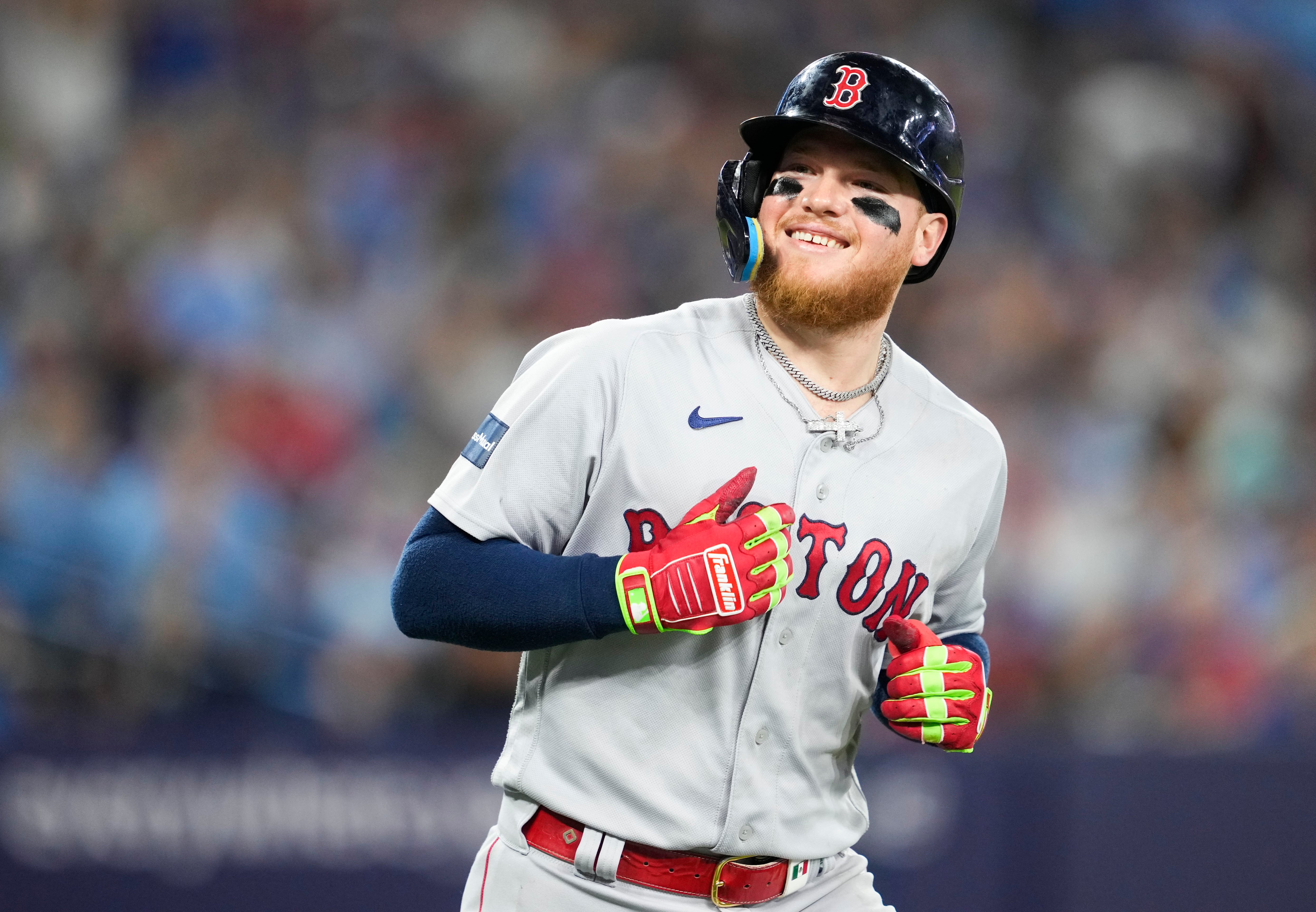 Red Sox win: Alex Verdugo throws out Bo Bichette at plate for final out 