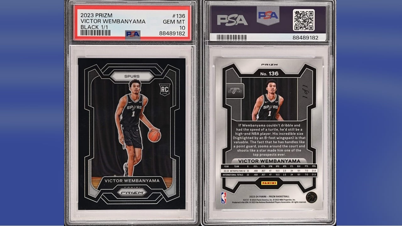 victor wembanyama graded cards rookies don't get much rarer than this A Black Gold Prizm Rookie (#5/5) from 202324, PSA MINT 9, showcasing the most talked-about talent of his generation. Ultra-low mintage and The Victor Wembanyama Rookie Card from the 2023 Spurs' Victor Wembanyama rookie card